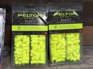 lot 1240 image: Lot of (2 Boxes) 3M Peltor Sport Blasts 32dB NRR Disposable Earplugs 80-count