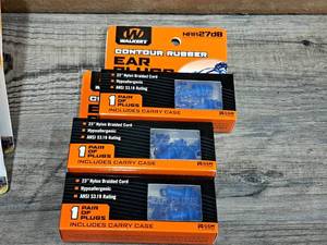 lot 1236 image: Lot of (3) Walkers Contour Rubber 27dB NRR Earplugs 1-piece