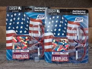 lot 1250 image: Lot of (2) Howard Leight USA Shooting Team Patriotic Shooting Safety Combo Kit