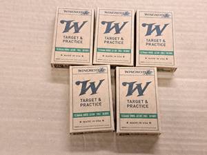 lot 857 image: Lot of (5 Boxes) Winchester Target & Practice 5.56mm M855 62 gr FMJ Rounds 20-count