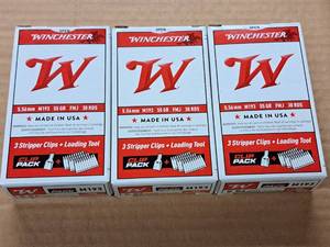 lot 862 image: Lot of (3 Boxes) Winchester 5.56mm M193 55 gr FMJ Cartridges 30-count