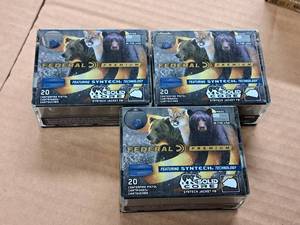 lot 905 image: Lot of (3 Boxes) Federal Premium 9mm Luger P 147 gr Solid Core Syntech Jacket Lead FN Centerfire Cartridges 20-count