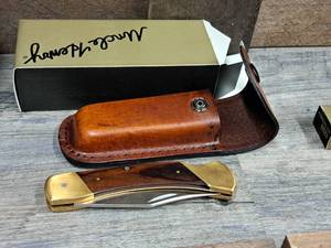 lot 1267 image: Uncle Henry 4-Blade Folding Lock Blade Knife with Sheath