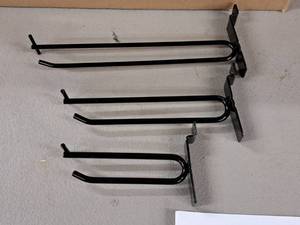 lot 1308 image: Assorted Slat Wall Hangers - (14) 5, (20) 7 and (3) 9