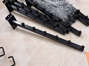 lot 1321 image: Lot of (10) 15-12 Slat Wall Waterfall 6-ball Display Bars