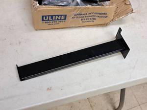 lot 1320A image: Lot of (12) Uline Slat Wall 12 Black Straight Faceout S-18610BL