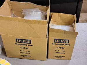 lot 1389 image: Uline Reclosable Bags - 2x3, 4x6
