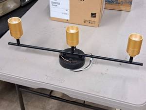 lot 1395 image: 3-Light Hardwire Light Fixture 24