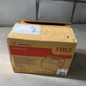 MSRP $1200 NEW In Open Box OKI B400 Series Fast Compact A4 Monochrome LED Mono Printer - Please Note Bottom Of Box Has Water Stain