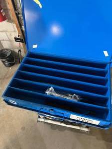 Vintage Curtis Industrial 4-Drawer Storage Organizer with Various Compartment Supply Boxes - Includes Assorted Pin Terminals - In Good Condition
