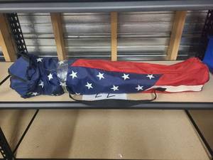 Like new American Flag Themed Folding Camping Chair