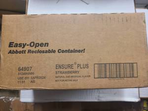Case of Ensure Plus Strawberry