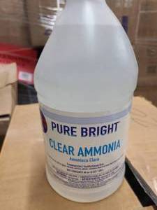 Case of 8 Pure Bright Clear Ammonia Jugs