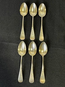lot 5 image: 6 Vintage Sterling Silver Spoons (111 grams)