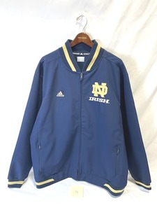 lot 48 image: Mens Adidas Notre Dame Fighting Irish Zip Up Wind Breaker (Size 2XL) in Nice Condition