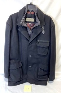 lot 50 image: NEW Mens Marc New York Black Zip Up Coat w Wool Shell (Size XXL)