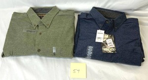 lot 54 image: (2) New Woolrich Mens Button Down Shirts (100% Cotton) - Size XXL