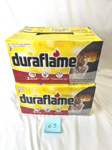 lot 63 image: (2) New Cases of DuraFlame Firelogs (3 Hour Burn) - 12 Total Logs