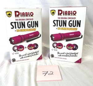 lot 72 image: (2) New Guard Dog Security Diablo Stun Gun w LED Flashlights