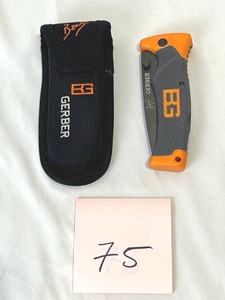 lot 75 image: New Gerber Bear Grylls Survival Series Folding Sheath Knife (3.75 Blade)