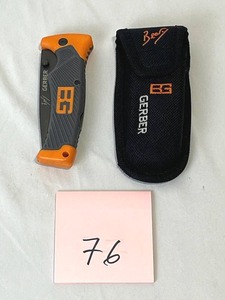 lot 76 image: New Gerber Bear Grylls Survival Series Folding Sheath Knife (3.75 Blade)