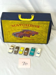 lot 90 image: Vintage Matchbox Lesney Lot w Case - #54 S&S Cadillac Ambulance  #42 Larn Wagonaire  #8 Mustang  Pontiac Convertible  #28 Jaguar MK10  #44 Rolls Royce Phantom