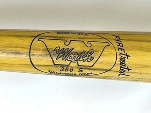 lot 99 image: Vintage Worth 300 S Fire Treated Mantle Style Special Hand Rubbed Wooden Baseball Bat in Nice Condition