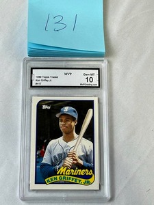lot 131 image: 1989 Topps Traded #41T Ken Griffey, Jr. Rookie Card