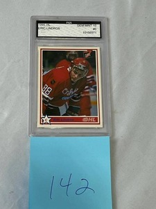 lot 142 image: 1990 HL Eric Lindros RC (FGS 10)