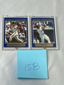 lot 158 image: 1992 Fleer Rookie Sensations Jeff Bagwell #4 and Frank Thomas #1