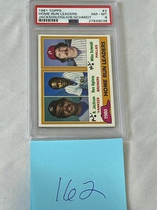 lot 162 image: 1981 Topps #2 Home Run Leaders PSA 8