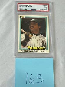 lot 163 image: 1981 Donruss #228 Reggie Jackson PSA 7