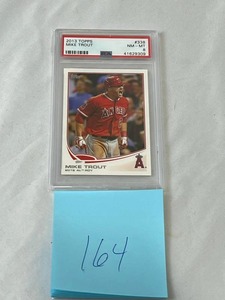 lot 164 image: 2013 Topps #338 Mike Trout PSA 8