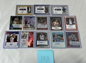 lot 173 image: 13 Autographed Basketball Cards - J. P. Macura, J.J. Barea, Josh Reaves and More