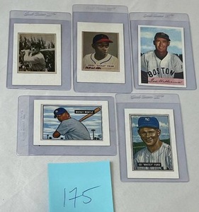 lot 175 image: 1989 Bowman Reprints - Mickey MantleTed WilliamsWhitey FordYogi BerraSatchell Paige
