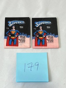 lot 179 image: (2) 1978 O-PEE-CHEE Superman The Movie Sealed Trading Card Wax Packs