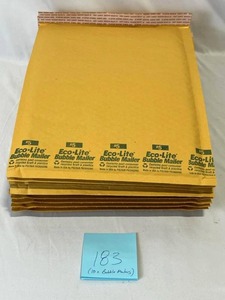 lot 183 image: (10) New #5 Eco-Lite Bubble Mailers