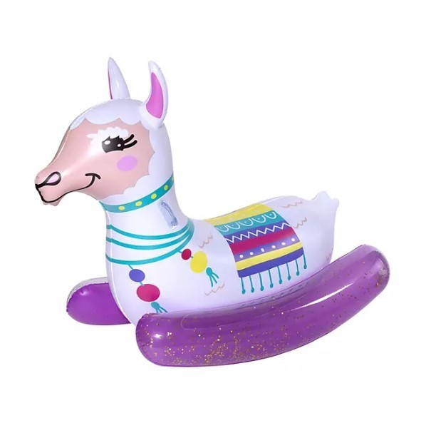 lot 183 image: NEW Members Mark Novelty Ride-On Pool Float - Llama