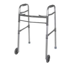 lot 324 image: NEW Drive Medical #10253-1 Dual Release Folding Walker Adjustable Height drive Aluminum Frame