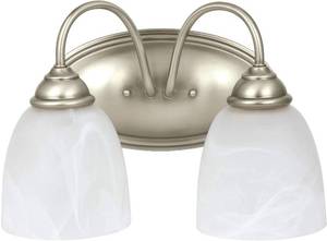 lot 325 image: Generation Lighting 44317EN3-965 Lemont Two Light WallBath, Antique Brushed Nickel Finish