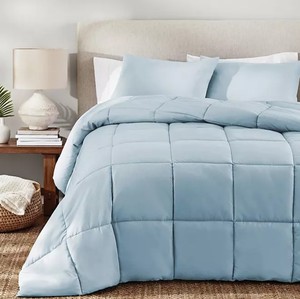 lot 400 image: NEW Members Mark Down Alternative 3-pc Comforter Set - Twin  Twin XL Blue Crest