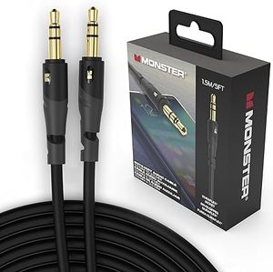 lot 872 image: Monster Gen1 Essentials Mini-to-Mini Audio Interconnect Cable - 3.5mm Stereo Male-to-Male Car AUX Cord with Duraflex Jacket, 5FT