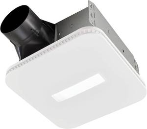 lot 329 image: Broan-NuTone AE110LK Ventilation Fan with LED CleanCover and Roomside Installation, ENERGY STAR Certified, 110 CFM, 1.0 Sones, White