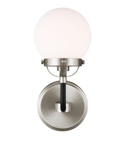 lot 339 image: Generation Lighting One Light Cafe Wall Sconce - Brushed Nickel