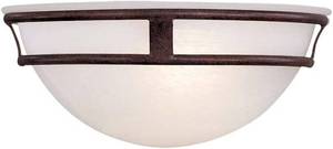 lot 358 image: Minka Lavery Wall Sconce Lighting 841-91, Pacifica Glass Wall Lamp Fixture, 1 Light, 100 Watts, Bronze