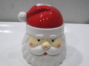 lot 382 image: NEW Members Mark Assorted Holiday Cookie Jar - Santa