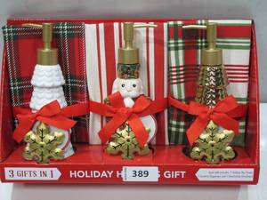 lot 389 image: NEW Holiday Hostess Dispenser and Tea Towel Gift, 3-in-1 Pack