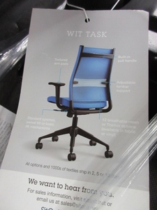 lot 232 image: SIT ON IT SEATING, WIT SERIES, TASK CHAIRS