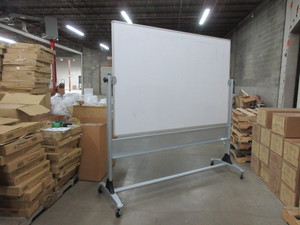 lot 256 image: BEST RITE DOUBLE SIDED WHITE BOARD