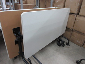 lot 294 image: STEELCASE FLIP TOP TABLES WITH AND WITHOUT STATE OF THE ART TECHNOLOGY PORT